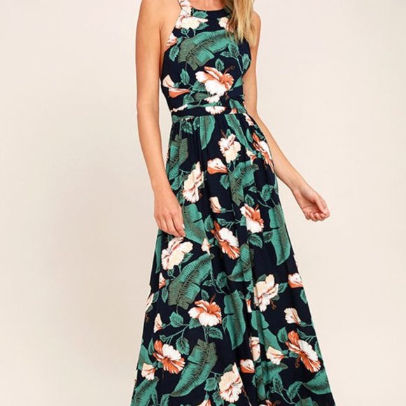Lulus tropical print maxi dress - Picture 1 of 8